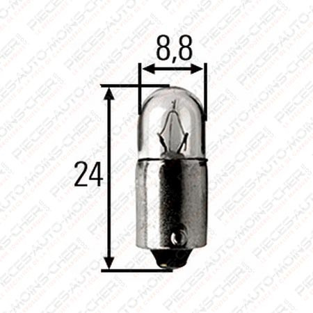 LAMPE T8/2 (12V 2W BA9S)