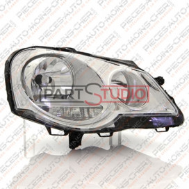 PHARE D H7+H1 ELEC ( fond chrome sauf gti /montage valéo )POLO 06/05+