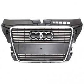 GRILLE CALANDRE GRISE +ENJOLIVEUR CHROMÉ A3 05/08 - 03/13