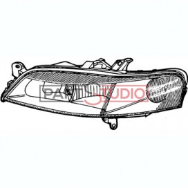 PHARE GAUCHE H7+H7 ELECTRIQUE/MANUEL VECTRA B 03/99 - 05/02