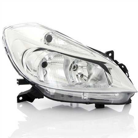 Phare avant droit H1/H7 noir contour chromé Renault Clio 4 phase 1 2012-2016 - Auto