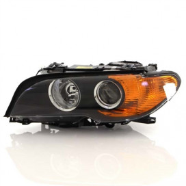 PHARE GAUCHE H7+H7 ELECTRIQUE + FEU ORANGE (fond noir)