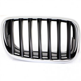 GRILLE CALANDRE AVANT DROIT NOIRE+CHROME X5 E70 12/06 - 03/10