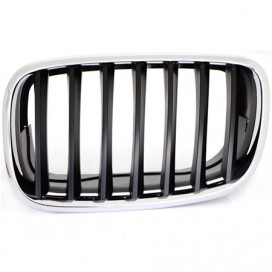 GRILLE CALANDRE AVANT GAUCHE NOIRE+CHROME X5 E70 12/06 - 03/10