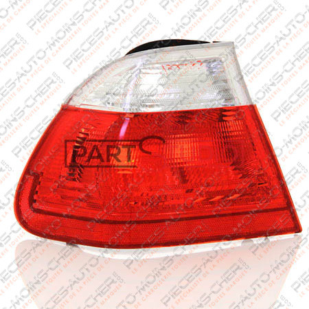 FEU ARRIERE GAUCHE SUR AILE (BLANC/ROUGE) SERIE 3 E46 07/98 - 08/01