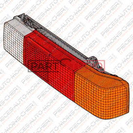 FEU ARRIERE DROIT ORANGE/ROUGE CINQUECENTO 07/92-06/98