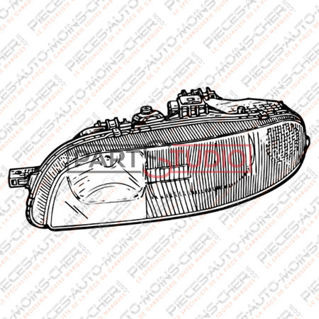 PHARE GAUCHE H1+H1 GLACE STRIÉE/FINITION SX MAREA 09/96-09/01