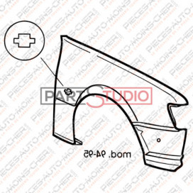 AILE AVANT DROITE (CLIGNOTANT OVALE) FIESTA 01/94 - 08/95