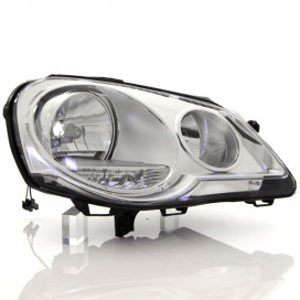 PHARE D H7+H1 ELEC ( fond chrome sauf gti /montage hella )POLO 06/05+
