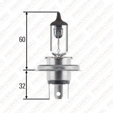 LAMPE H4 (12V 60/55W +50%)