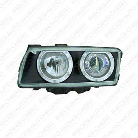 PHARE AVANT GAUCHE H7+H1 FOND NOIR E38 SERIE7 10/94-08/98
