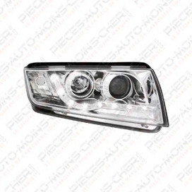 PHARE DROIT ELECTRIQUE H7+H3 (FOND NOIR) FABIA 05/00 - 09/07