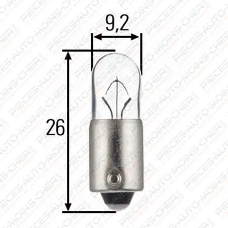 LAMPE T4W (12V 4W) LOT x2