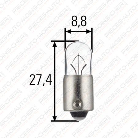 LAMPE TEMOIN XENON T4 (12V 6W BA9S)