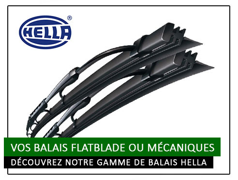 Balais d'essuie glace Flatblade/Dynablade et mécanique